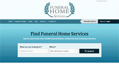 Desktop Screenshot of funeralhomeservices.com