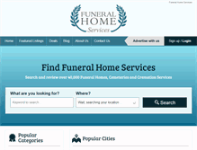 Tablet Screenshot of funeralhomeservices.com